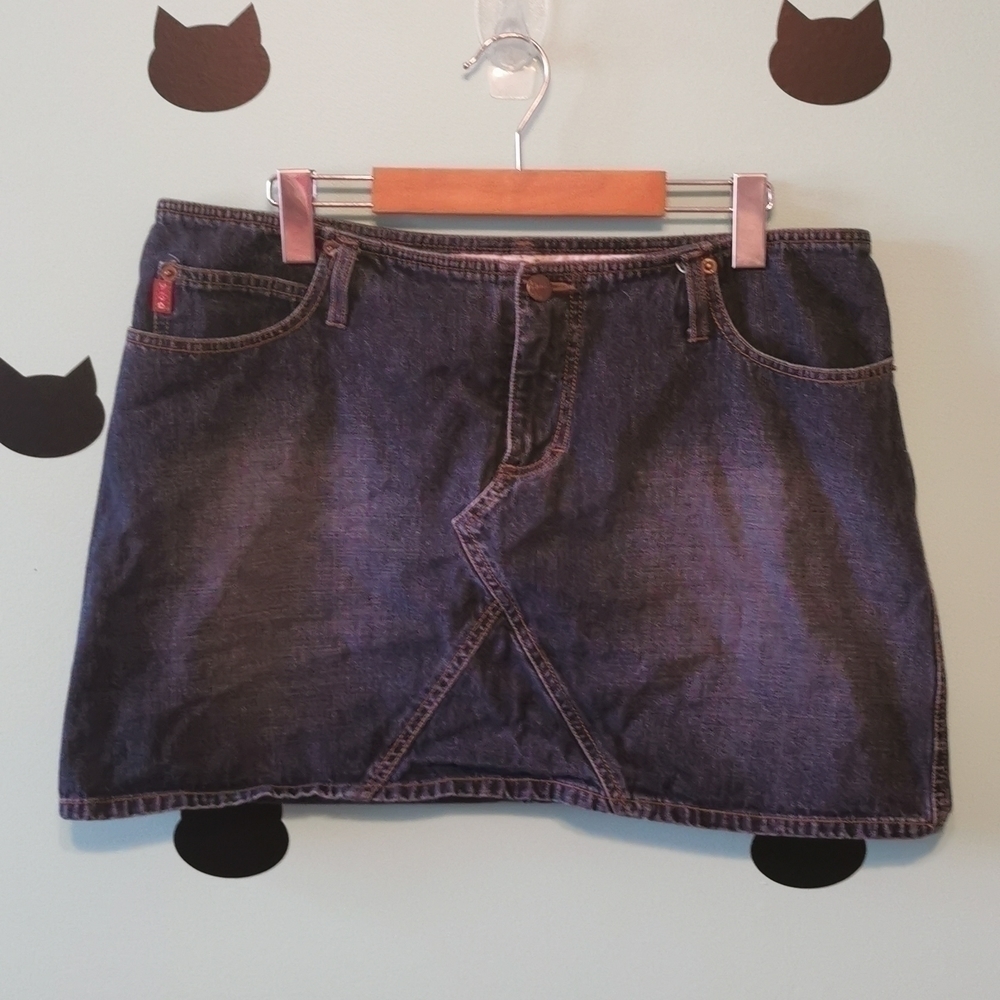 VINTAGE Y2K Mudd Miniskirt Jean Denim 15